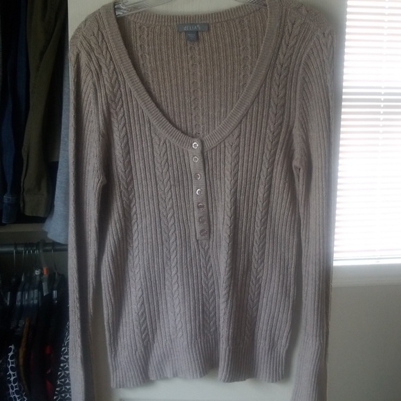 Delia's cable knit tan sweater